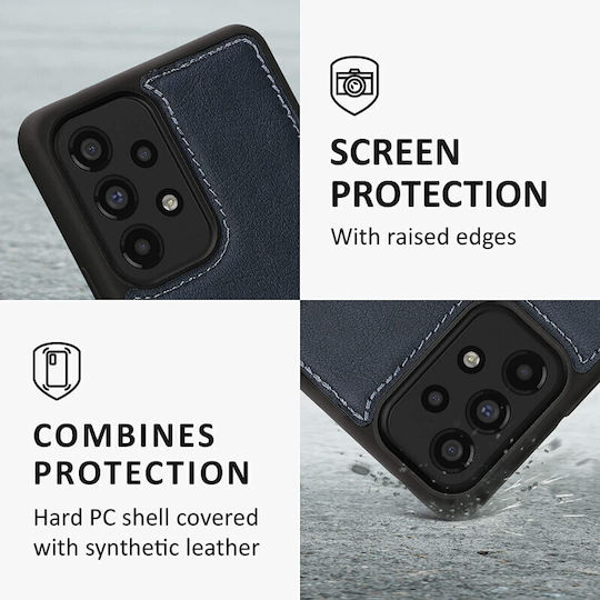 Kalibri Back Cover Piele artificială Albastru (Galaxy A53)