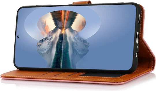 Khazneh Leather Wallet Piele artificială Maro (Honor X7)