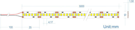 Cubalux LED Strip 24V Warm White Light 5m