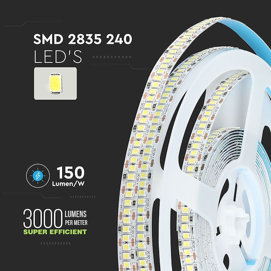 V-TAC Ταινία LED 12V Φυσικό Λευκό Φως 5m Τύπου SMD2835