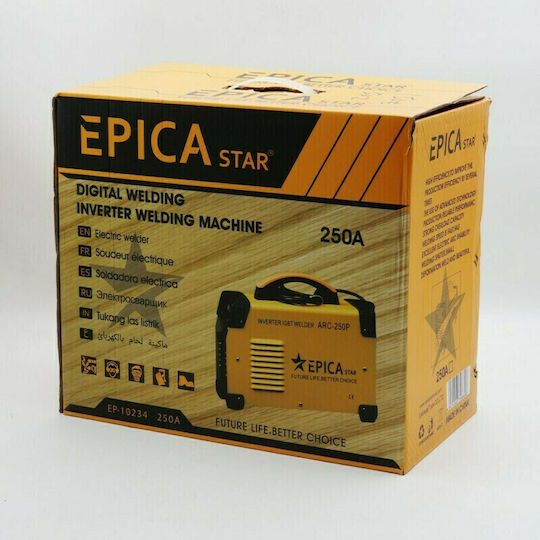 Epica Star Ηλεκτροκόλληση Inverter MMA με Μέγιστο Ρεύμα Συγκόλλησης 250A