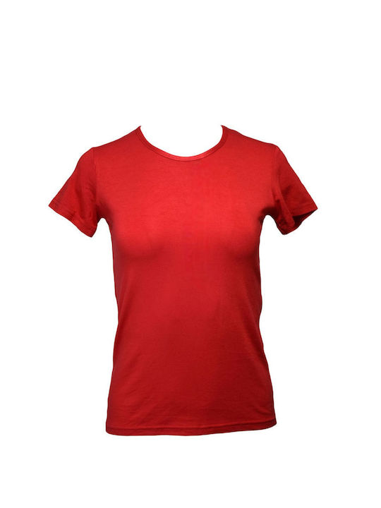 Apple Boxer Kurzärmelig Rot Damen T-Shirt