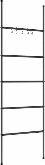 vidaXL Σκάλα Μπάνιου 5 Θέσεων Δαπέδου ​58x175cm Μαύρη
