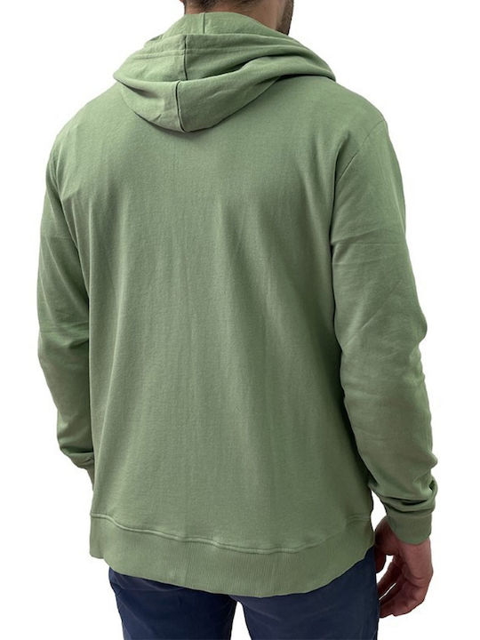 Dors Men's Sweatshirt Jacket with Hood Green