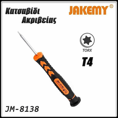 Jakemy Șurubelniță De Precizie Torx cu Dimensiunea Vârfului T4 cu Dimensiunea Vârfului 1.28mm