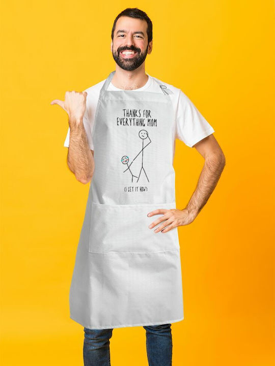 Koupakoupa Küchenschürze Weiß KP_6739_APRON-BBQ-ADULT 1Stück