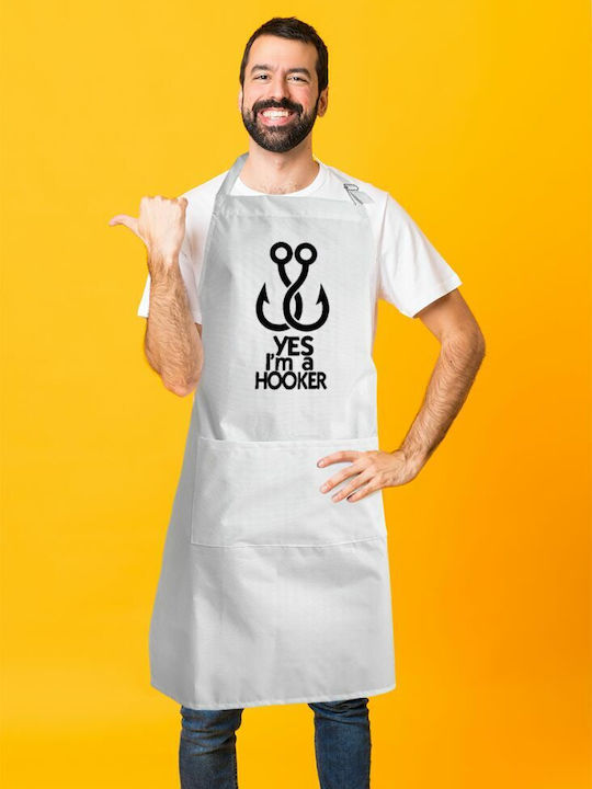 Koupakoupa Küchenschürze Weiß KP_9021_APRON-BBQ-ADULT 1Stück