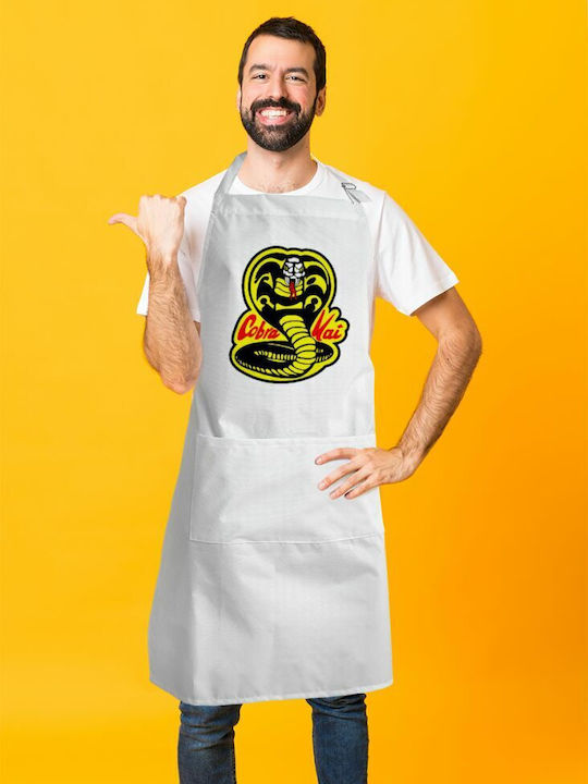 Koupakoupa Ποδιά Κουζίνας Λευκή KP_9883_APRON-BBQ-ADULT