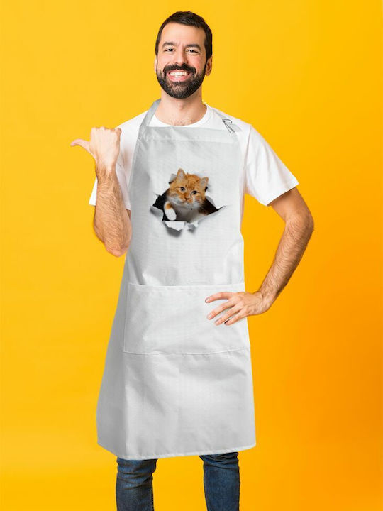 Koupakoupa Șorț de Bucătărie Albă KP_9274_APRON-BBQ-ADULT 1buc