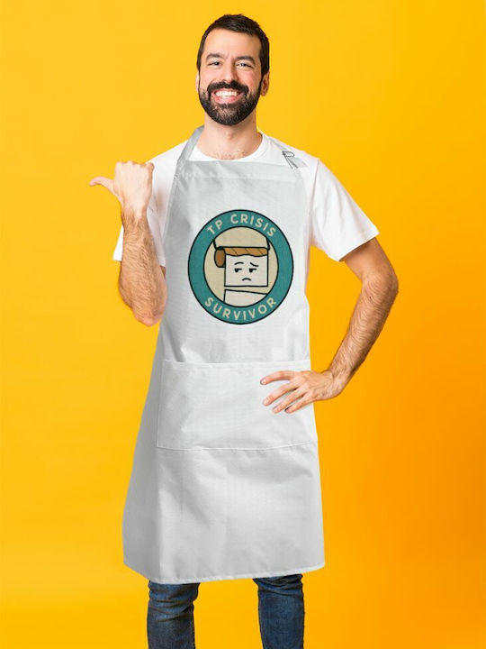 Koupakoupa Ποδιά Κουζίνας Λευκή KP_5690_APRON-BBQ-ADULT