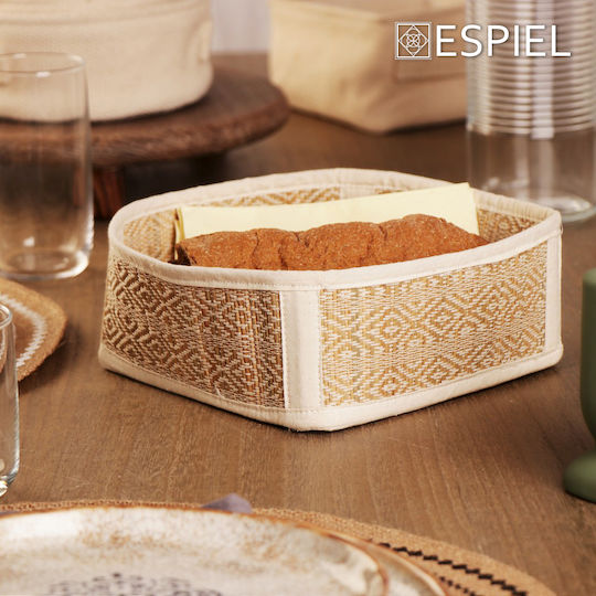 Espiel Brotkorb Geflecht Braun 16x16x7cm