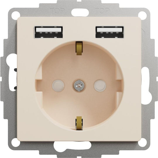 Schneider Electric Sedna Design Single Power Safety Socket Beige