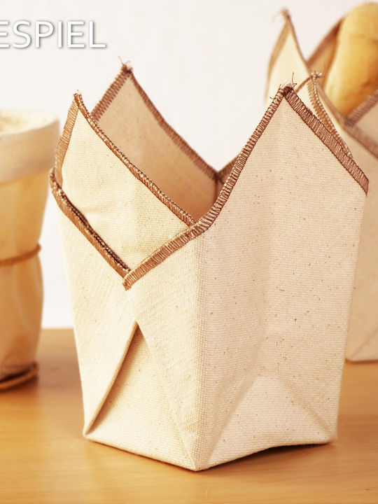 Espiel Envelope Bread Basket Fabric Brown 11x11x21cm