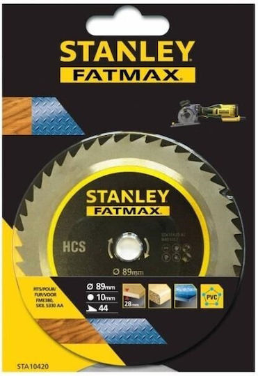 Stanley STA10420 Cutting Disc Wood 89mm with 44 Teeth 1pcs