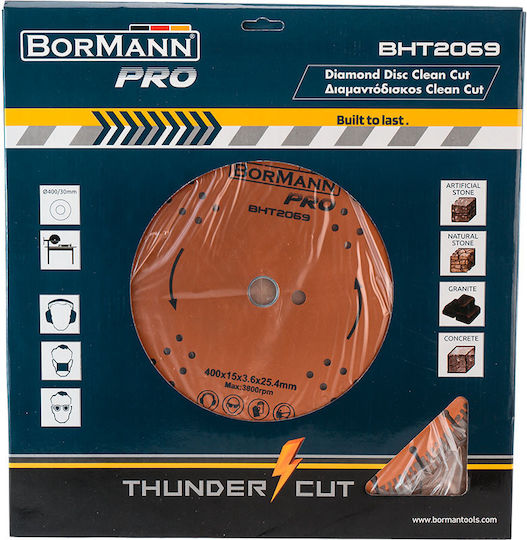 Bormann Pro BHT2069 Clean Cut Cutting Disc Construction Materials Hole Diameter 400mm 1pcs