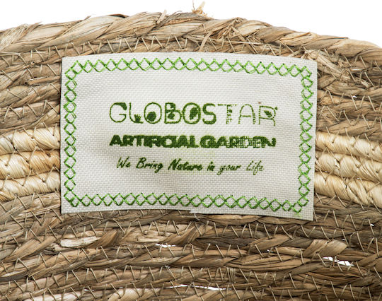 GloboStar Naxos Planter Wicker Beige with Stand 35x35x30cm.