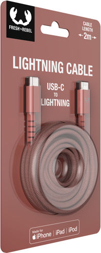 Fresh 'n Rebel Fabriq Braided USB-C to Lightning Cable Κόκκινο 2m (2CLC200SR)