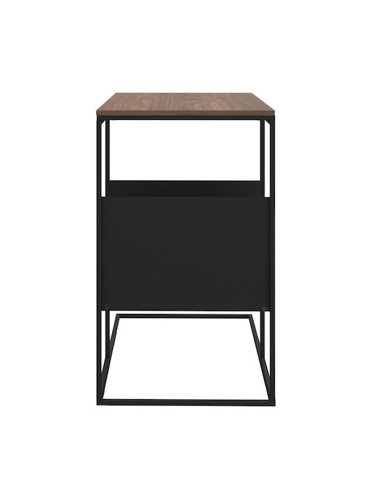Rectangular Side Table Wooden Black 55x36x59.5 cm