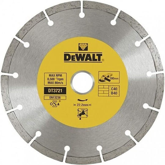 Dewalt Construction Materials Cutting Disc 180mm DT3721