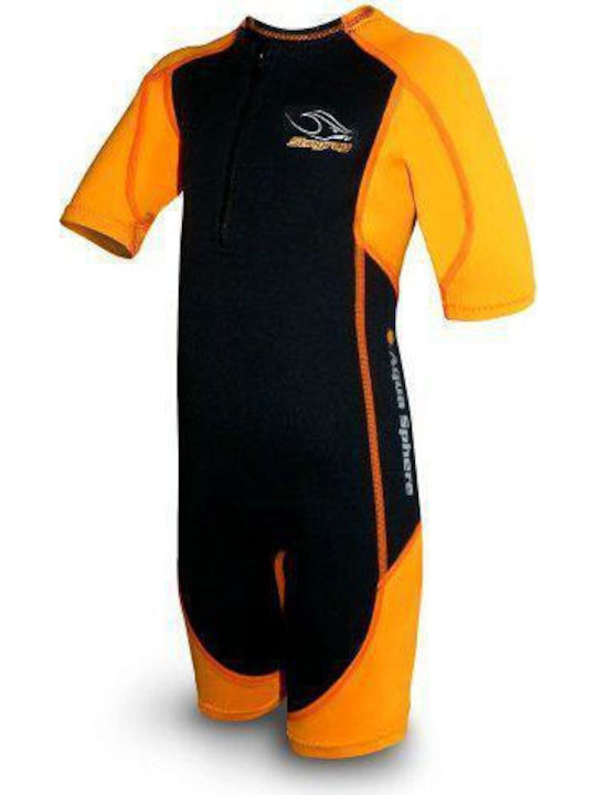 Aqua Sphere Stingray Kids Wetsuit Playsuit with Zip Black / Orange 2mm