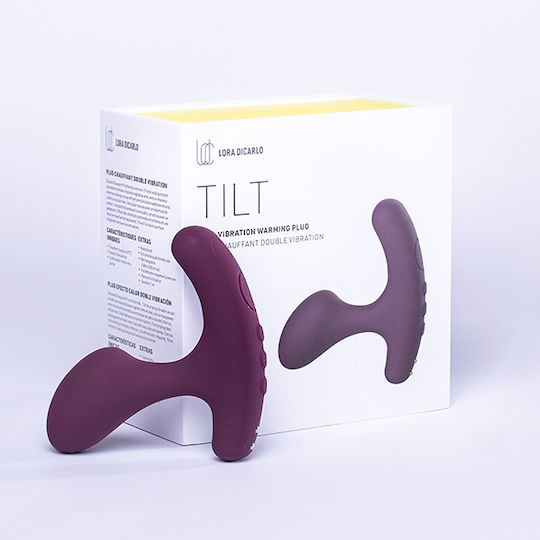 Lora Dicarlo Tilt Dual Анална тапа с вибрация Лилав