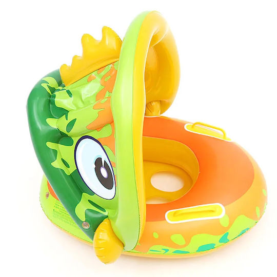 Baby Swimtrainer Float with 70cm Length and Sunshade for 6 Months and Up Dinosaur