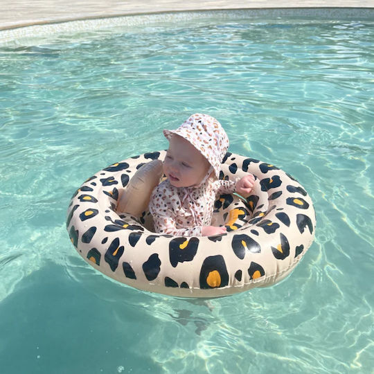 Swim Essentials Baby-Safe Swimming Aid Swimtrainer 69cm for 6 up to 12 Months Beige Leopard