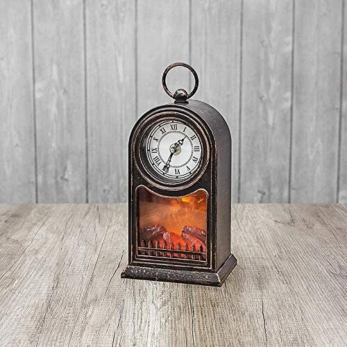Dekorative Lampe Kamin Braun