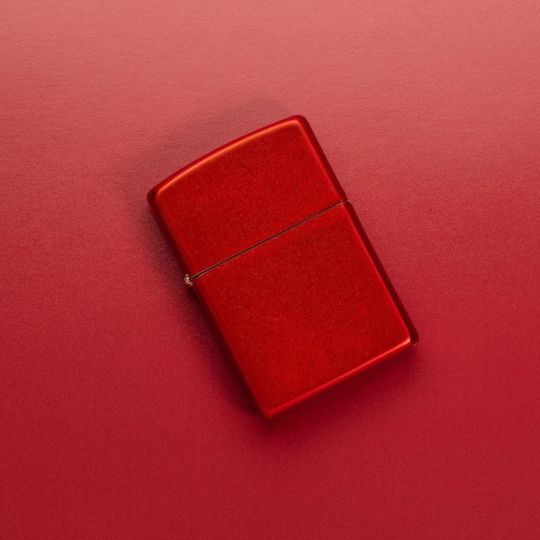 Zippo Класически Ветроустойчив Запалка Пламък Металик Червен Матиран