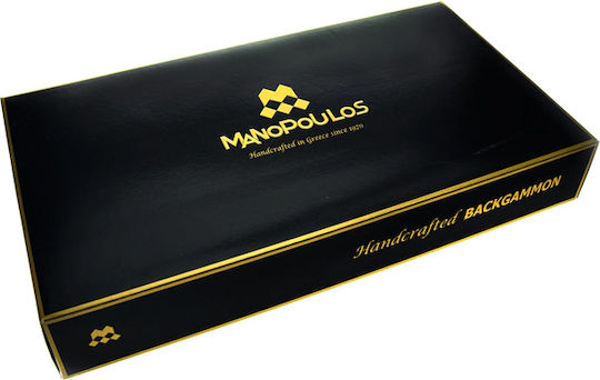 Manopoulos Backgammon Holz mit Spielsteinen 48x48cm