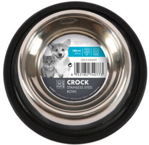 M-Pets Ανοξείδωτο Μπολ Φαγητού & Νερού για Σκύλο 910ml σε Ασημί Χρώμα