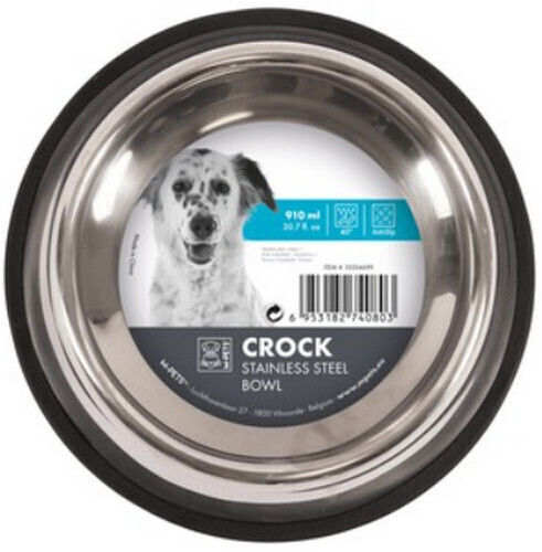 M-Pets Ανοξείδωτο Μπολ Φαγητού & Νερού για Σκύλο 355ml σε Ασημί Χρώμα