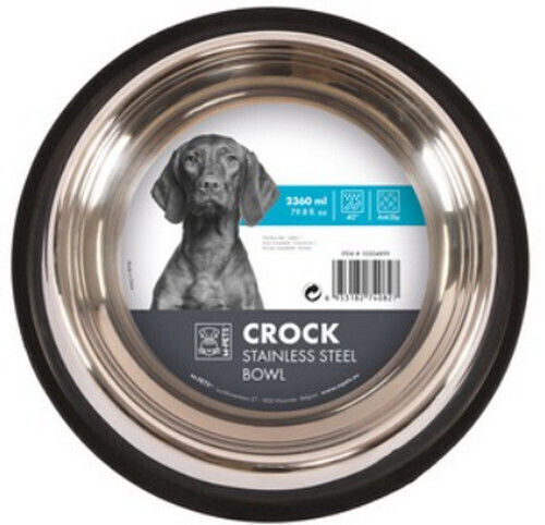M-Pets Ανοξείδωτο Μπολ Φαγητού & Νερού για Σκύλο 355ml σε Ασημί Χρώμα