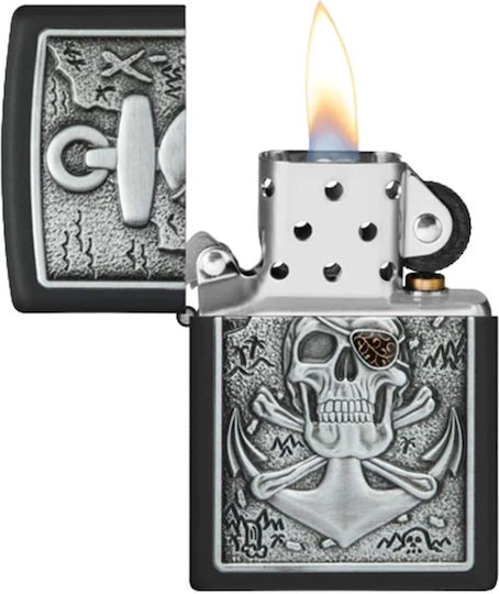 Zippo Brichetă Flacără Rezistent la vânt Skull Anchor Emblem