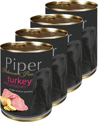 Dolina Noteci Piper Platinum Pure Canned Wet Dog Food with Turkey and Potatoes 1 x 400gr