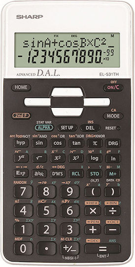 Sharp EL 531TH Taschenrechner Wissenschaftlich 10 Ziffern in Weiß Farbe