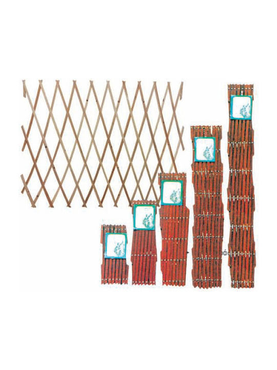 Klappbares Spalier Garten aus Holz mit Rasterdesign Rhombus in Braun Farbe 180x90cm E-1307