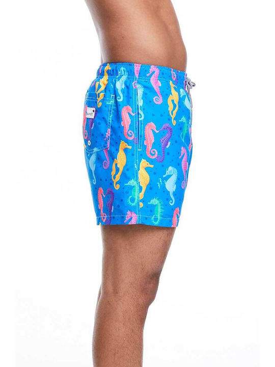 Boardies Men's Swimwear Shorts Blue with Patterns