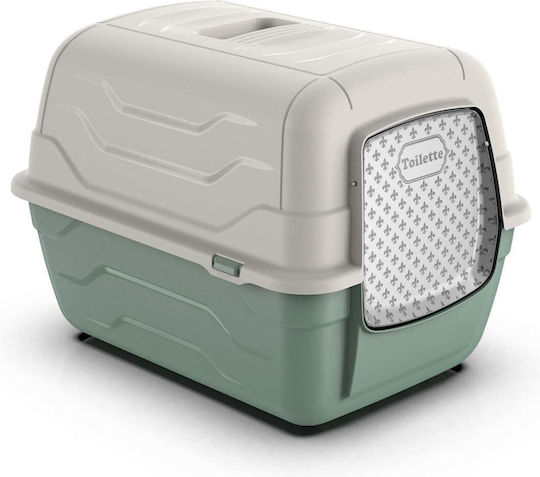 BigBuy Toilet Arena Τουαλέτα Γάτας Κλειστή Γκρι Μ52 x Π40 x Υ40cm
