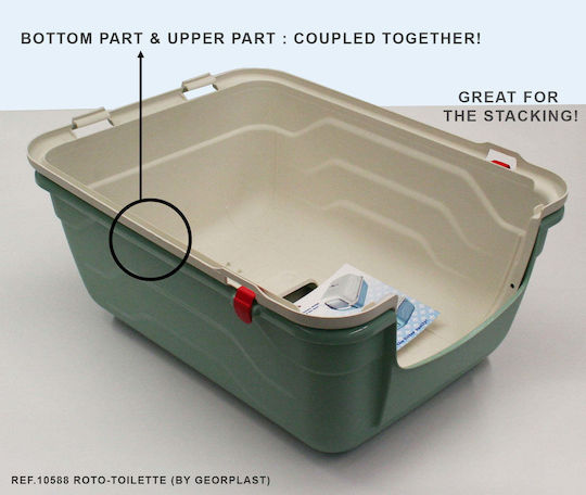 BigBuy Toilet Arena Τουαλέτα Γάτας Κλειστή Γκρι Μ52 x Π40 x Υ40cm