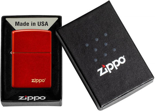 Zippo Classic Logo Windproof Lighter Flame Metallic Matte