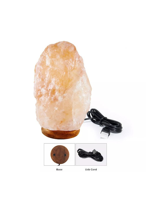 Dekorative Lampe Himalaya-Salz Orange
