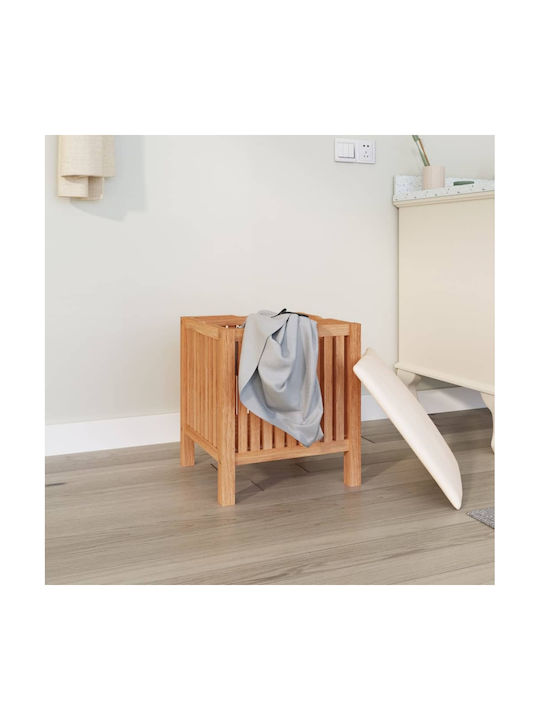 Stool For Living Room With Storage Space Wooden Brown 40.5x40x52cm