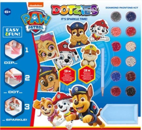 Diamond Dotz Let's Play Paw Patrol Canvas Diamond Painting Kit DTZ10008