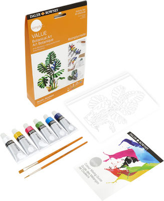 Daler Rowney Activity Botanical Malset mit Acrylfarben 23x15cm 12Stück 126900111