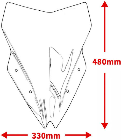 Motorcycle Windshield & Windscreen Tinted Visor for Kawasaki Ninja 650 XX-2813-SMK
