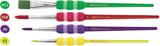 Faber-Castell Soft Touch Paint Brush Set No10 / No12 / No2 / No6 4pcs