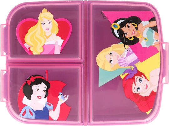 Disney Princess Πλαστικό Παιδικό Δοχείο Φαγητού Disney Princess Πολύχρωμο