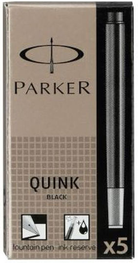 Parker Quink 5 Пълнителя за Писалка Черни