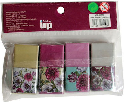 Back Me Up Eraser Set for Charcoal Pencil Deer 4pcs